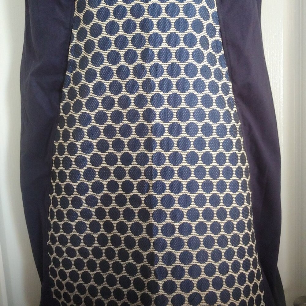 eShakti Womens Office Work Business Dress Polka Dot Mature Dress Navy 3X - Picture 6 of 14